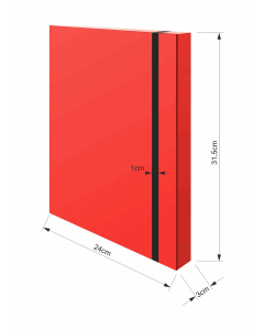 FASCIKLA SA GUMOM 3D BOX CRVENA 1373