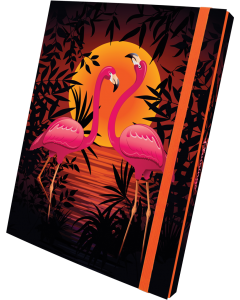 FASCIKLA SA GUMOM A4 3D BOX FLAMINGO