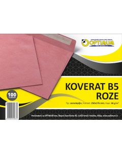 KOVERAT B5 ROZE 1/100 SAMOLEPIV *SR