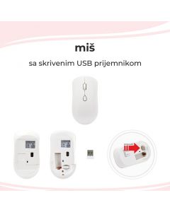 MIŠ KOMPJUTERSKI OP24368 crna bela roze zelena plava WY 