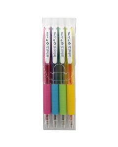 Gel olovka Inketti 1/4 roze, svetlo plava, svetlo zelena i žuta
