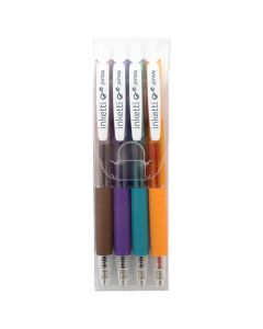 Gel olovka Inketti 1/4 braon, ljubičasta, tirkiz, narandžasta