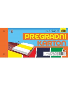 PREGRADNI KARTON 24x10.5mm 1/100 U BOJI OPTIMUM 250gr